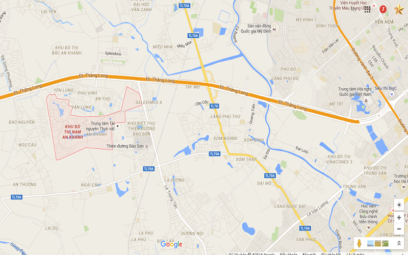 Bản đồ quy hoạch khu đô thị Nam An Khánh